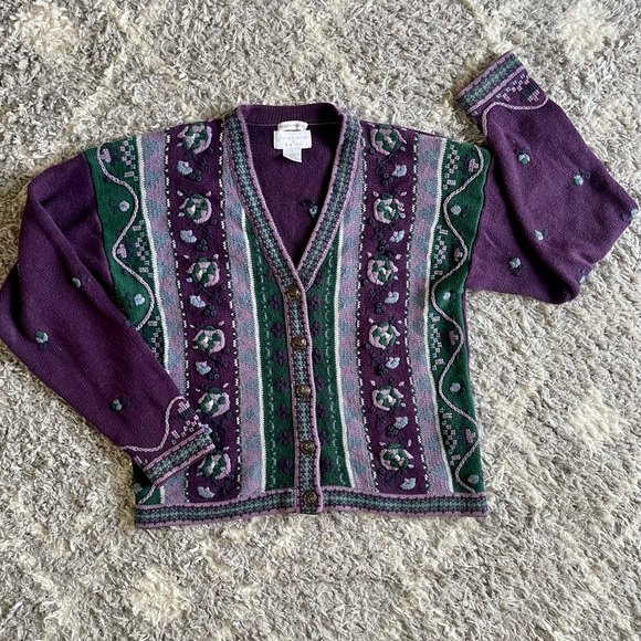 Christopher & Banks Sweaters - Womens Hand Embroidered Christopher & Banks Cardigan Sweater